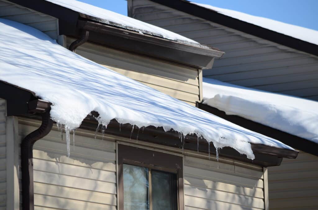 snow on roof