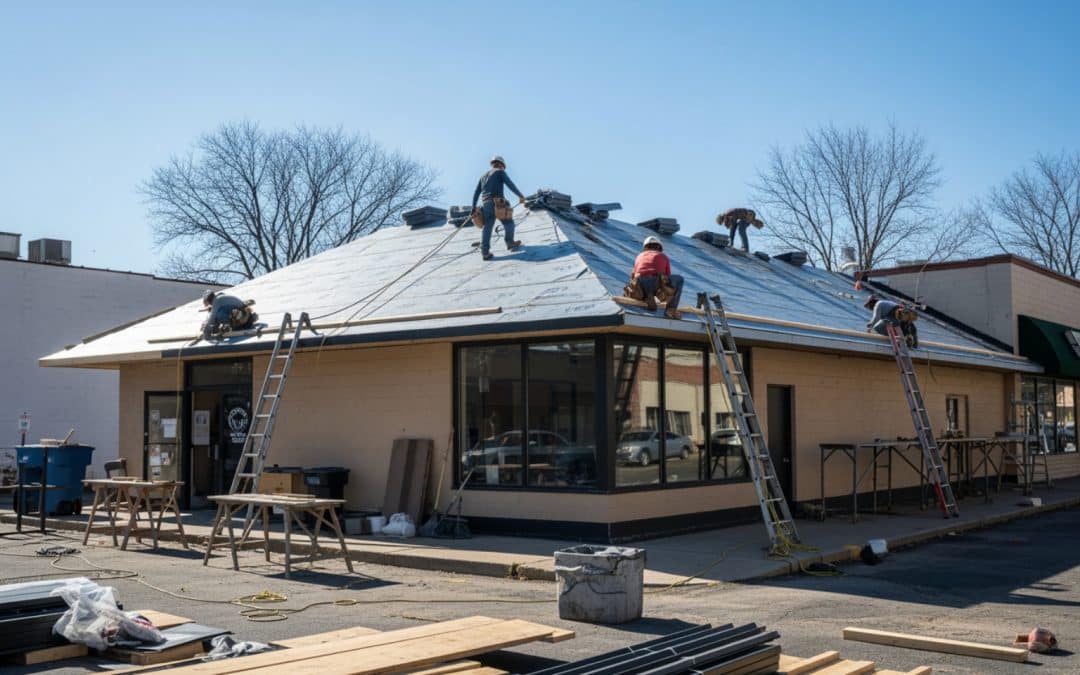 average installation time small commercial roof